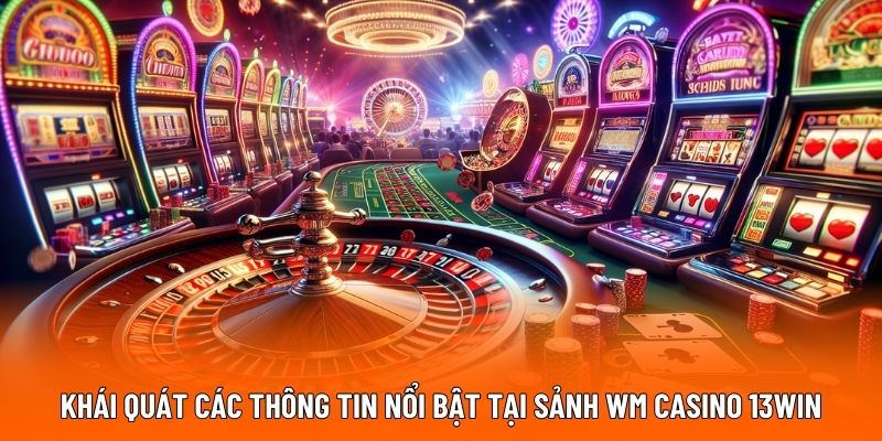 Khái quát các thông tin nổi bật tại sảnh WM casino 13WIN.